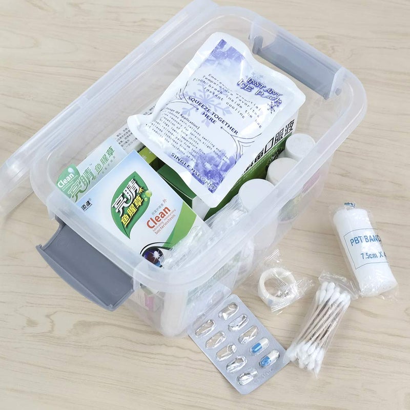 Qskely 6-Pack Clear Plastic Latch Storage Box with Lid, 5 L Clear Storage Latch Bin, F - Image 5